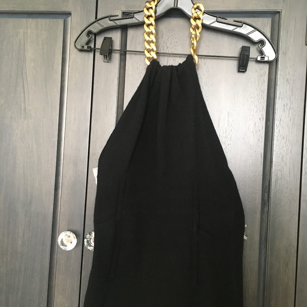 Milly cashmere sweater with chain halter top